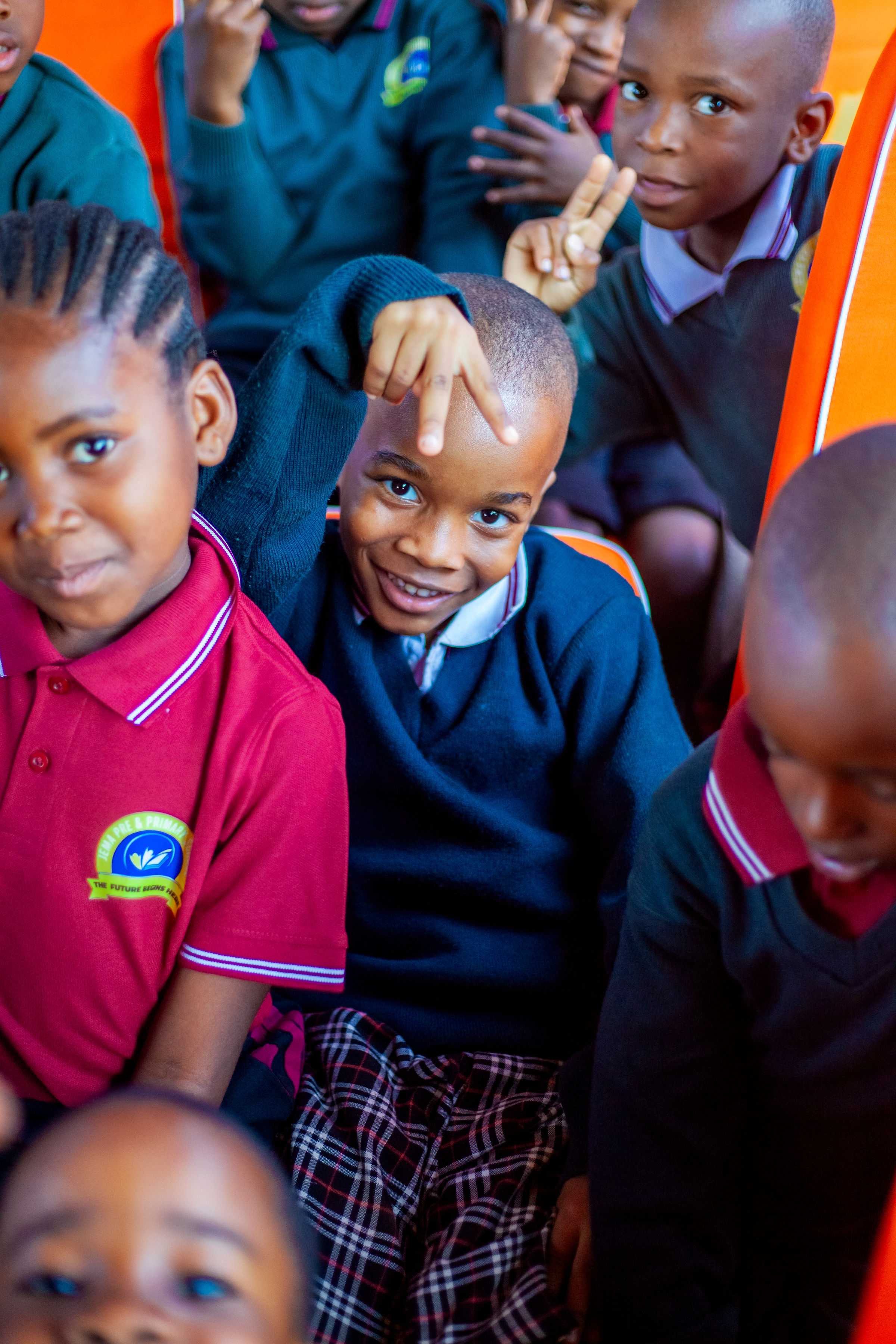 JEMA pupils celebrating together